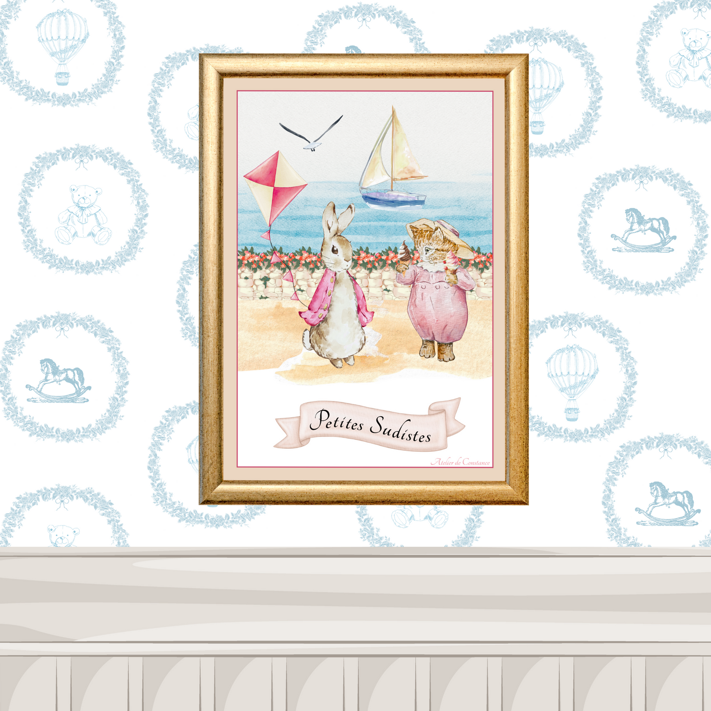 Illustration enfant univers sud – décoration chambre enfant 