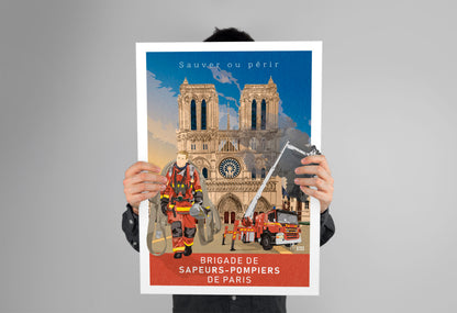 Affiche des Pompiers de Paris