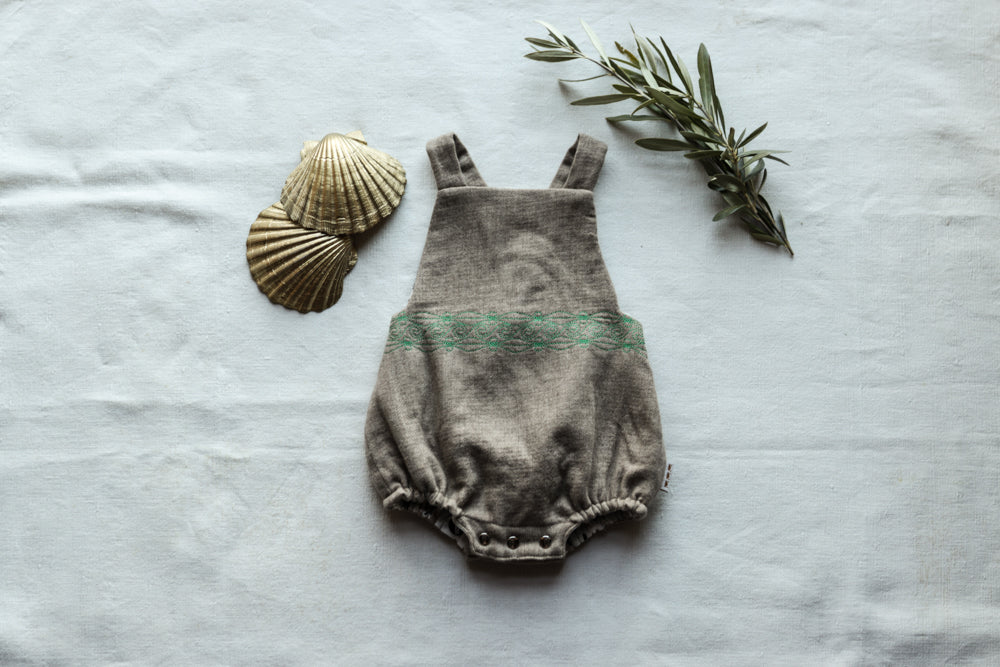 Barboteuse beige laine