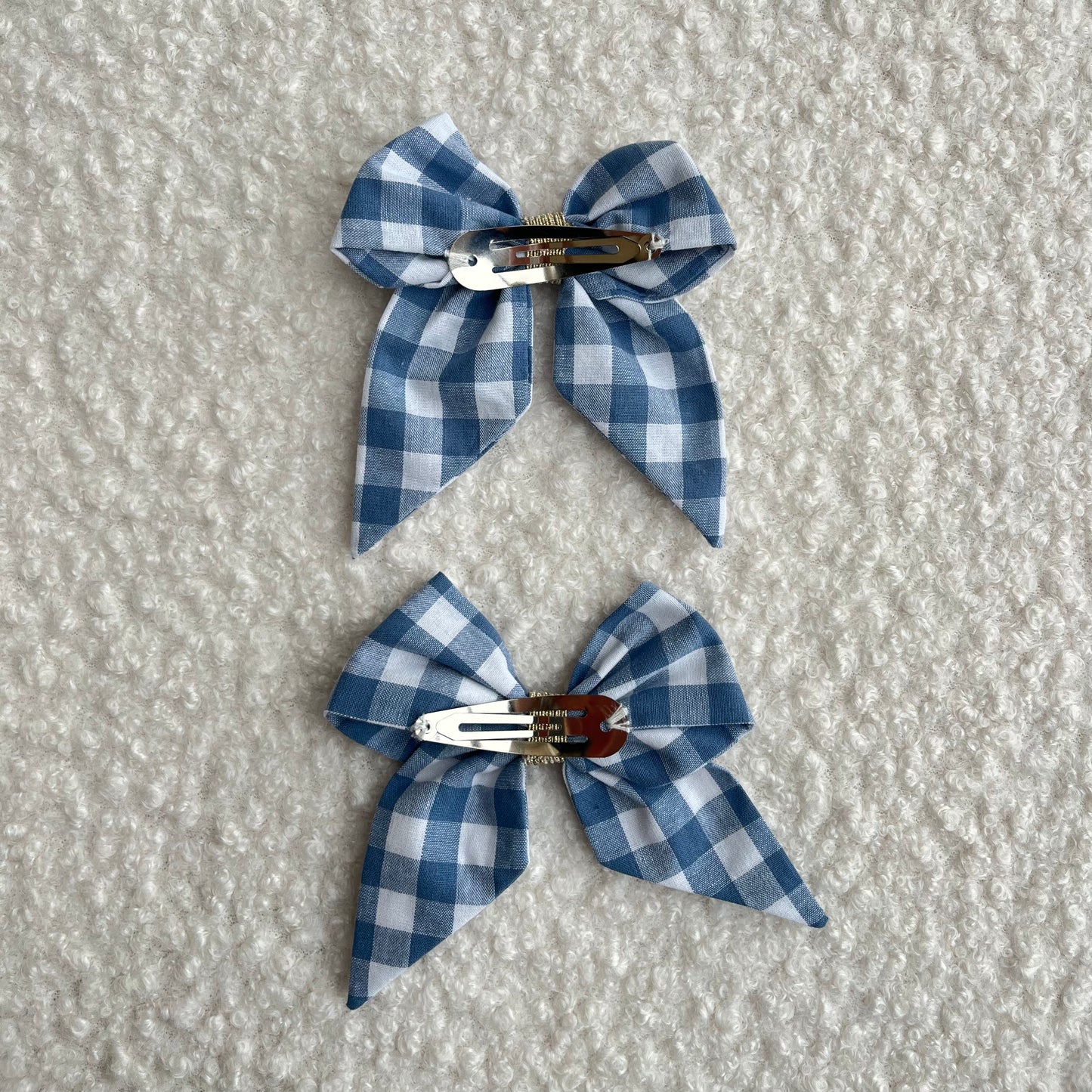 Barrette nœud en vichy