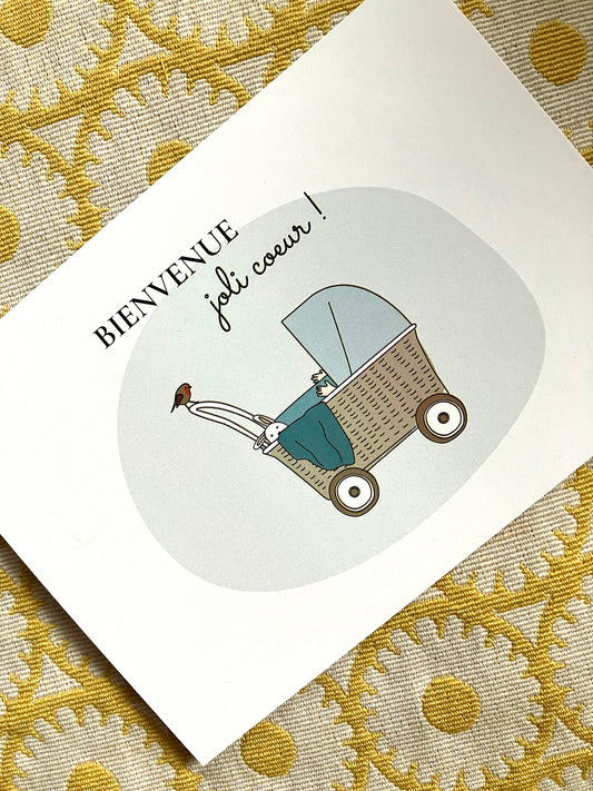 Carte - Bienvenue joli cœur !