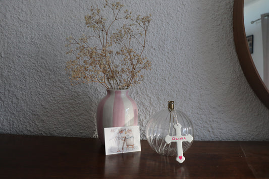 Croix émaillée en porcelaine personnalisable 