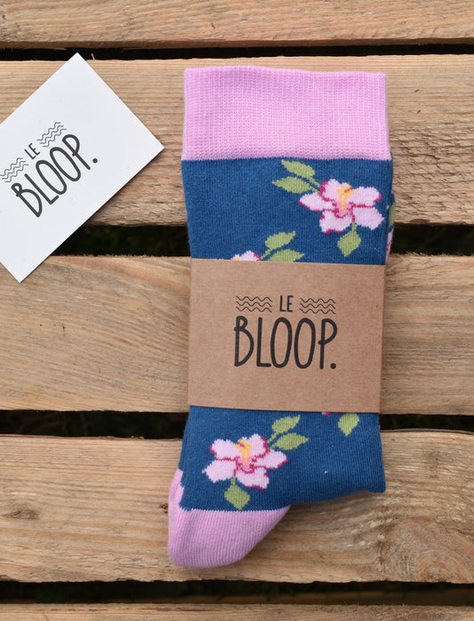 Chaussettes à motifs de fleurs