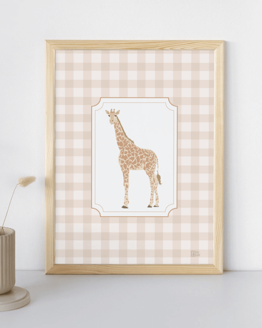 Girafe - Carte illustrée douceur