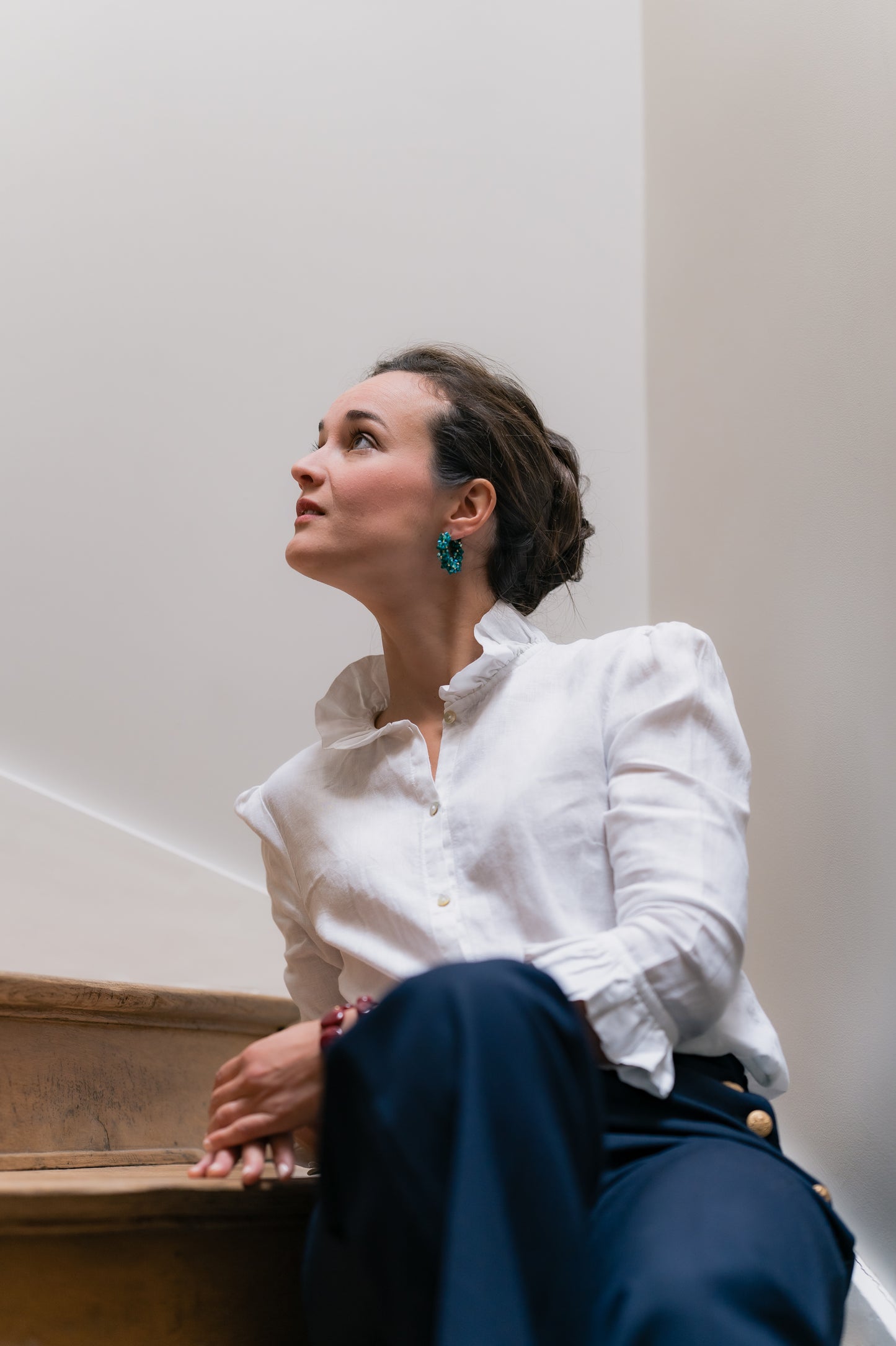 Boucles d'oreilles Esmée verte émeraude de Clarance Bijoux