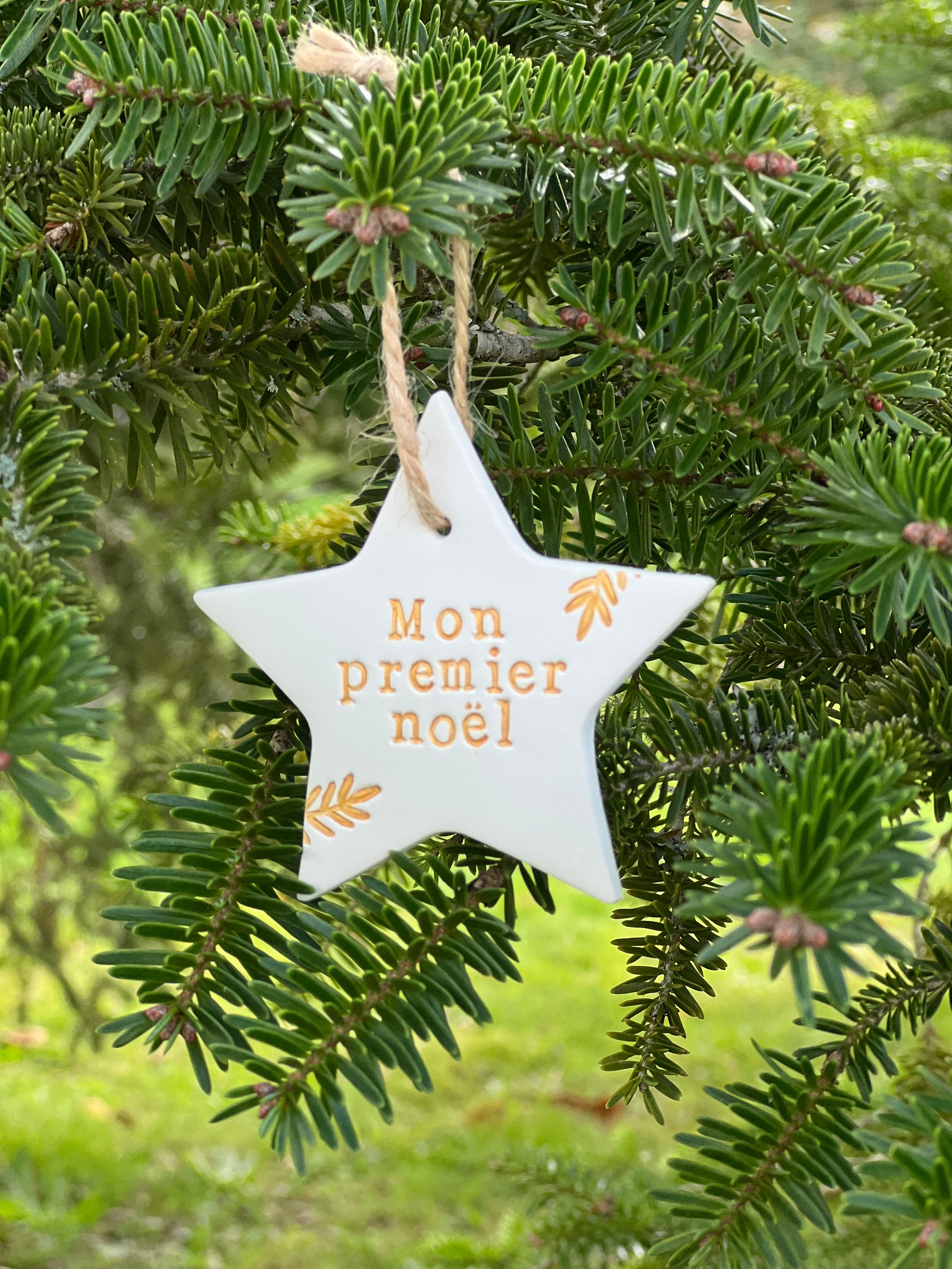 Etoile de Noël en argile - 10cm