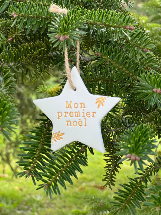 Etoile de Noël en argile - 10cm