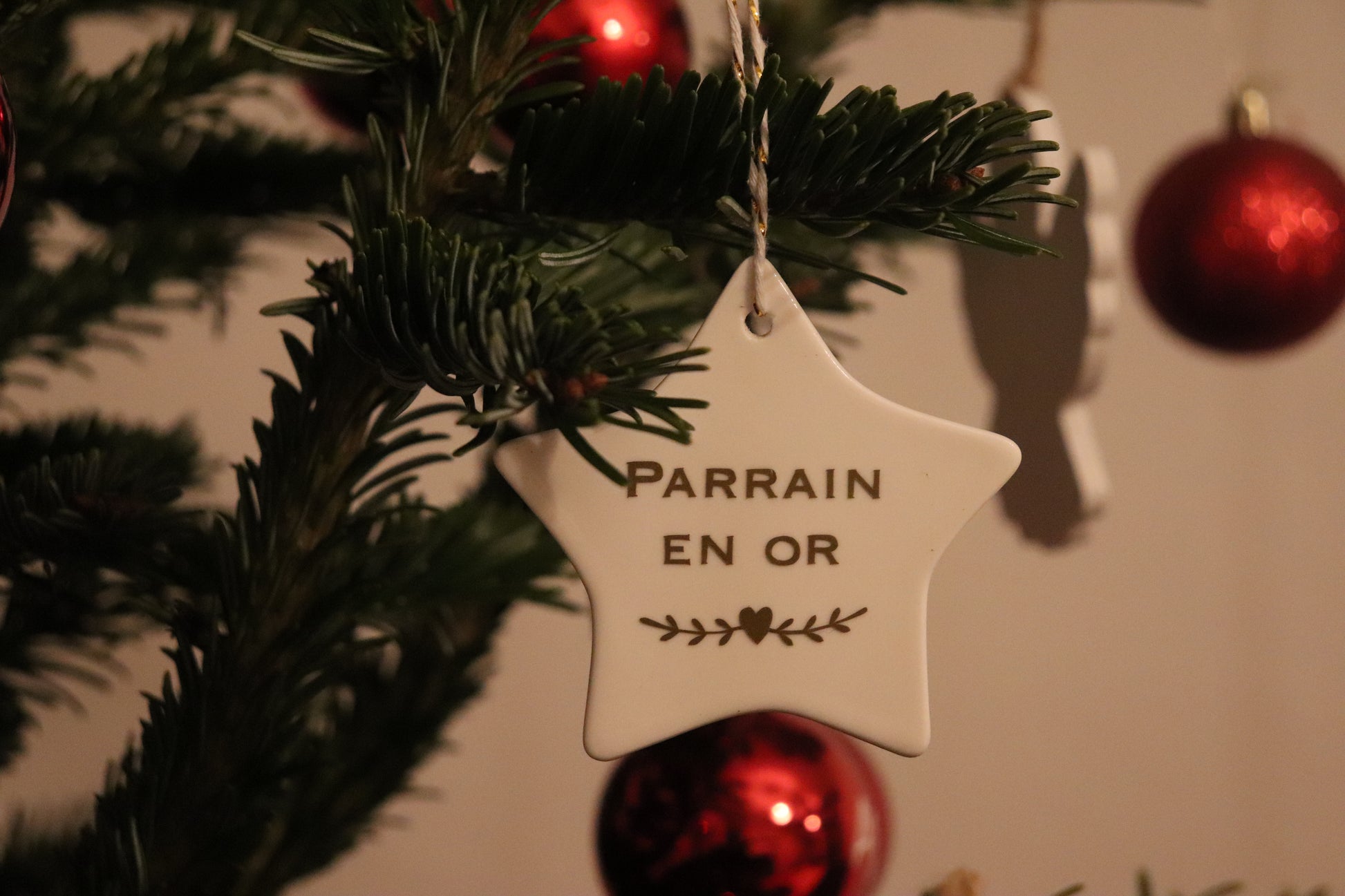 Etoile émaillée en porcelaine blanche personnalisée