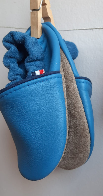 Chaussons souples en cuir classique - 16 au 35