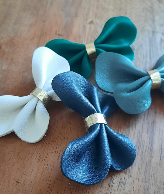 Barrette papillon lien doré