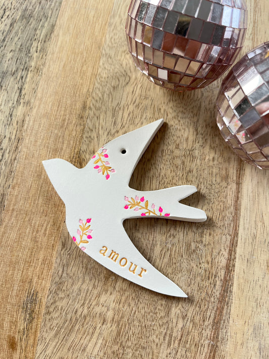 hirondelle en argile personnalisable 