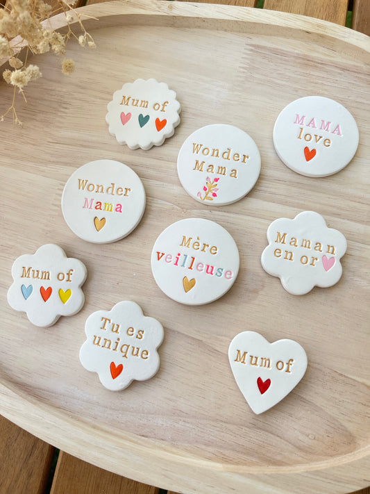 Magnet maman en argile