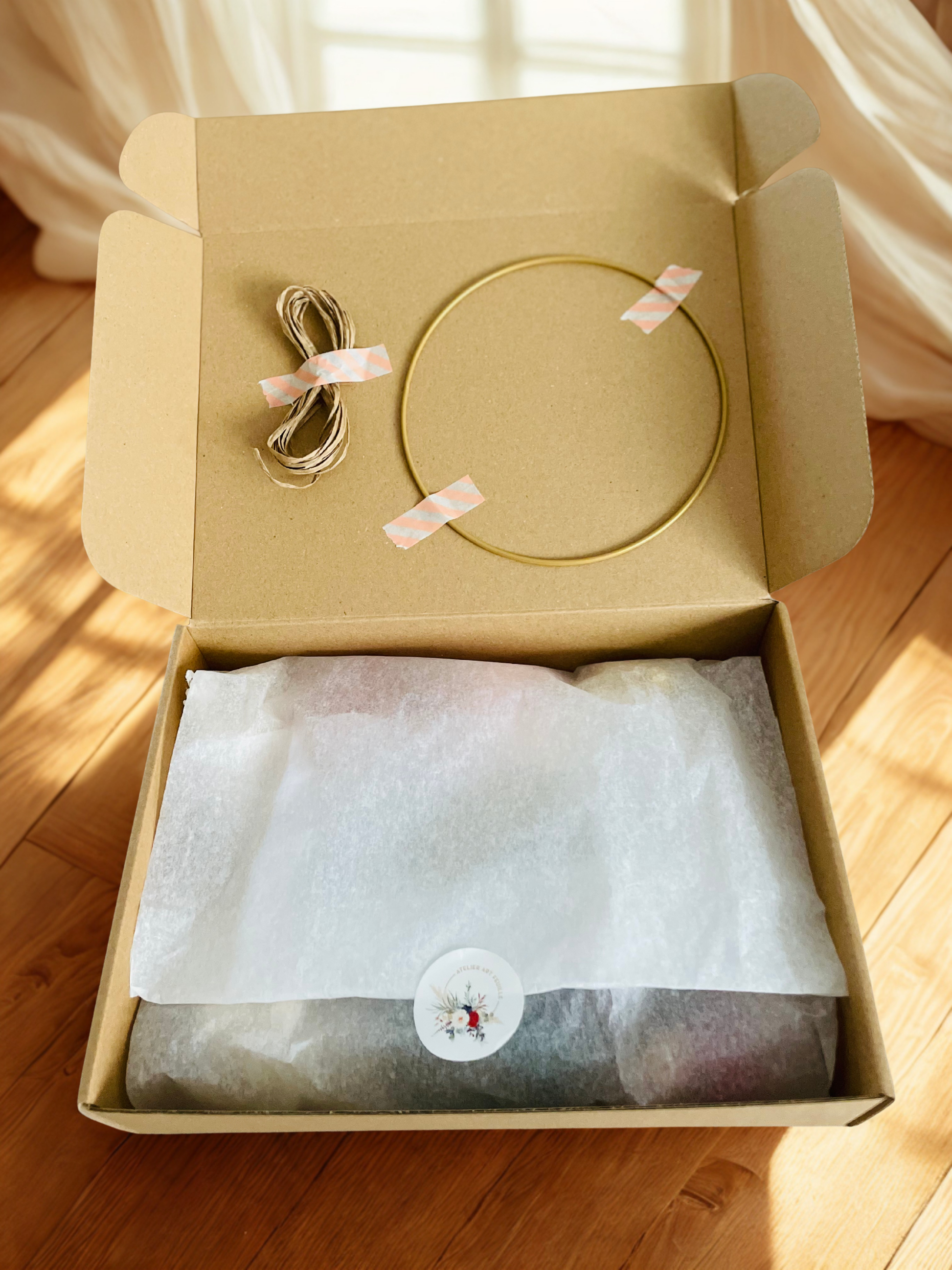 KIT DIY de couronne de fleurs séchées d'Atelier Art feuille