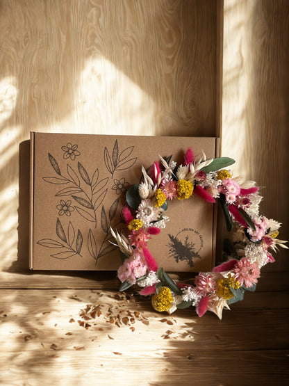 Couronne de fleurs séchées d'Atelier Art feuille