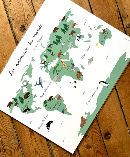 Affiche - Les animaux du monde