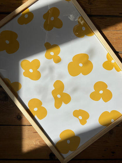 Affiche - Les jolies fleurs jaune