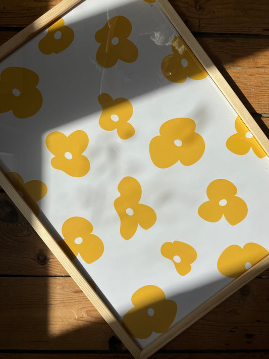 Affiche - Les jolies fleurs jaune