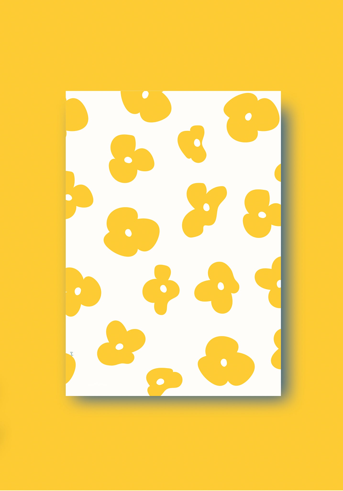 Affiche - Les jolies fleurs jaune