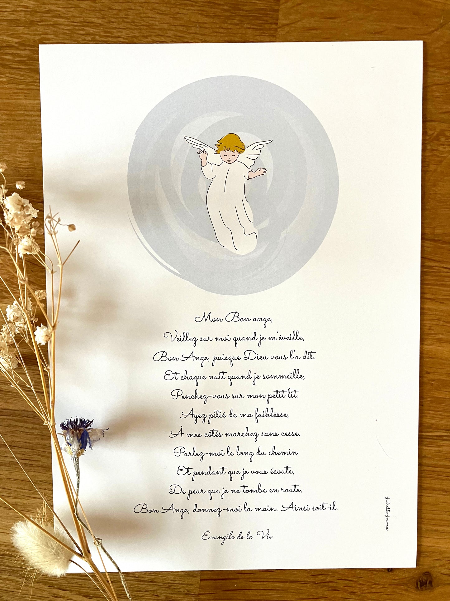 Affichette - Mon bon ange