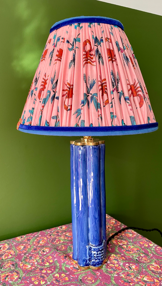 Pied de lampe céramique
 – Pippa – 
Bleu cobalt