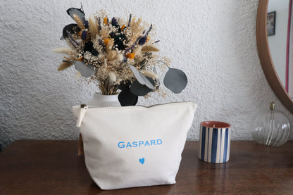 Trousse en coton personnalisée naturelle