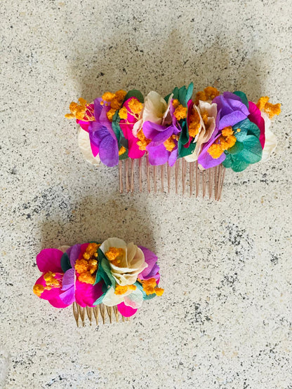 Soltice fleuri peigne