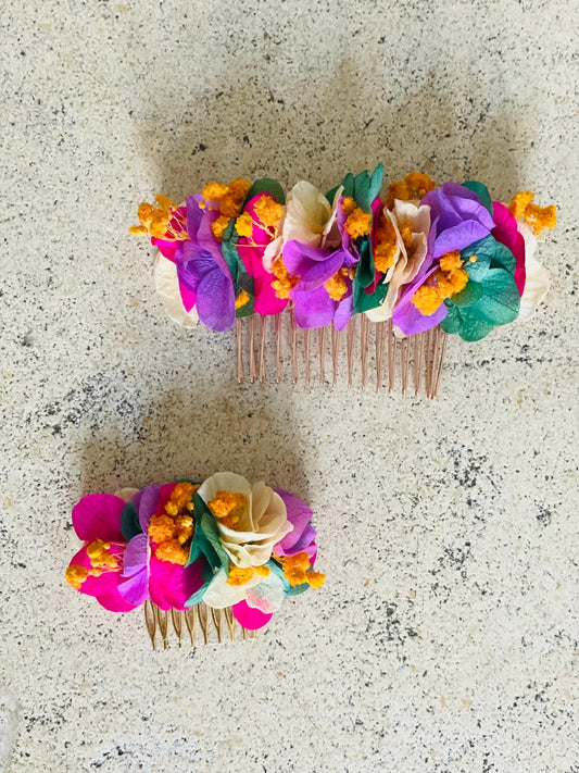 Soltice fleuri peigne