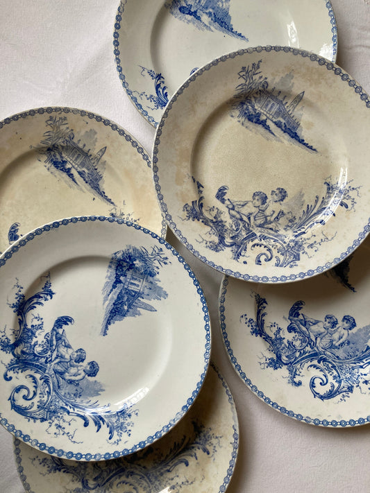 Trianon - 6 Assiettes Plates Patinées