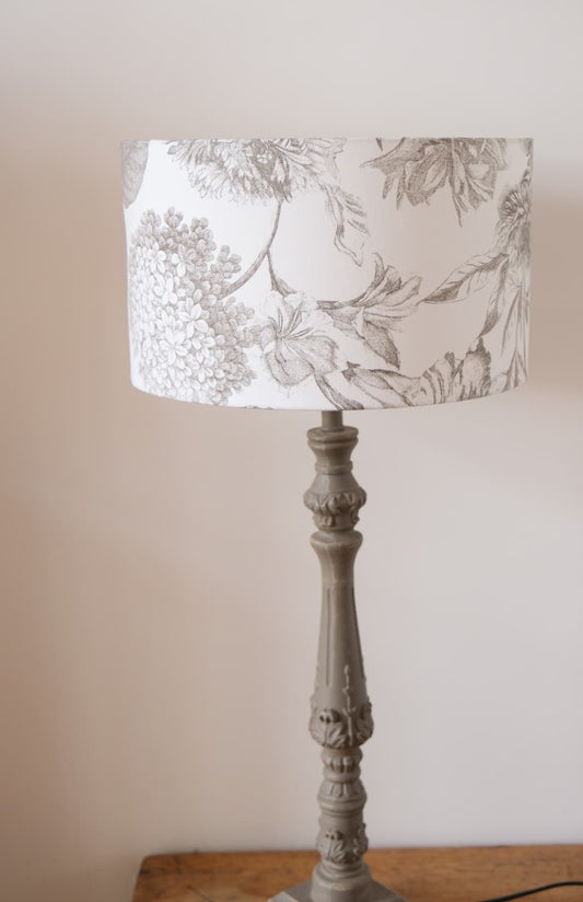 Abat-jour floral hortensias