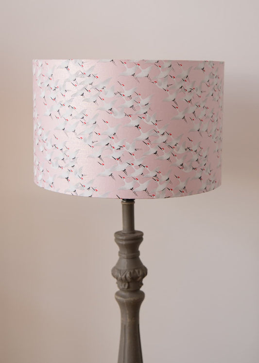 Abat-jour en papier japonais rose