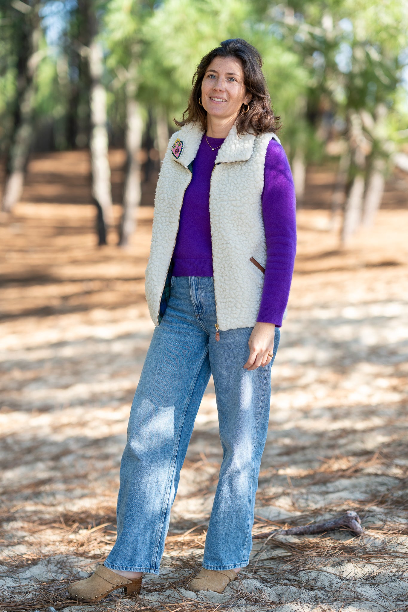 Veste Belair 100% Laine de mouton et Tartan