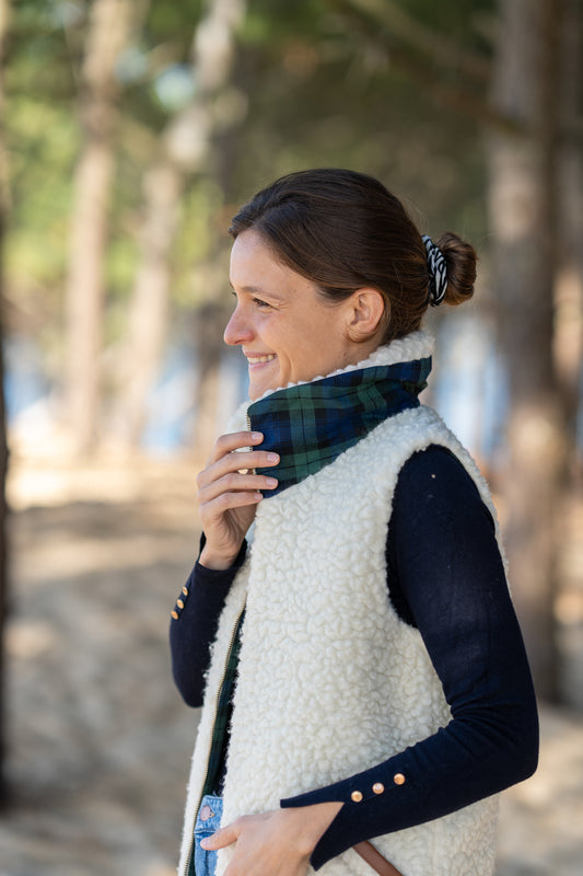 Veste Belair 100% Laine de mouton et Tartan