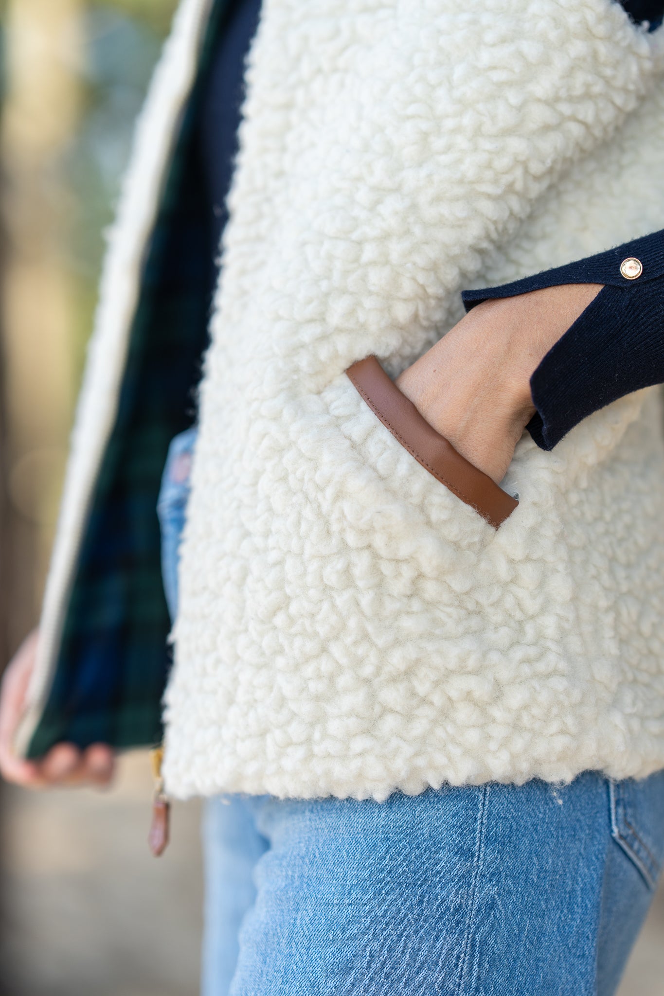 Veste Belair 100% Laine de mouton et Tartan