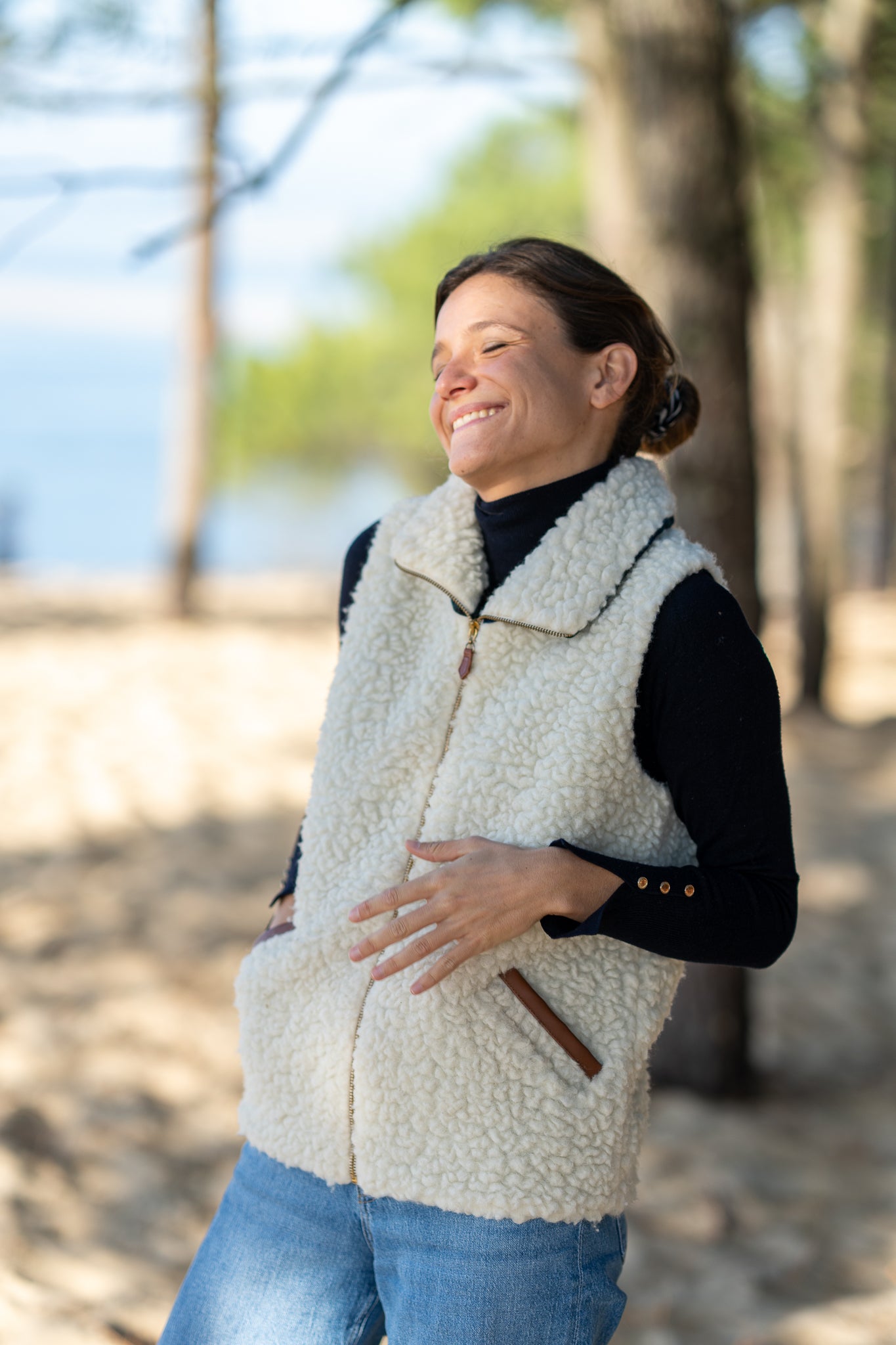 Veste Belair 100% Laine de mouton et Tartan